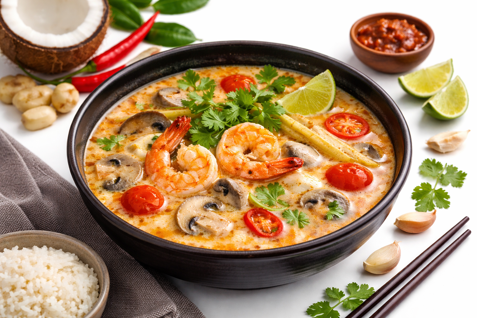 Том Ям на кокосовом молоке